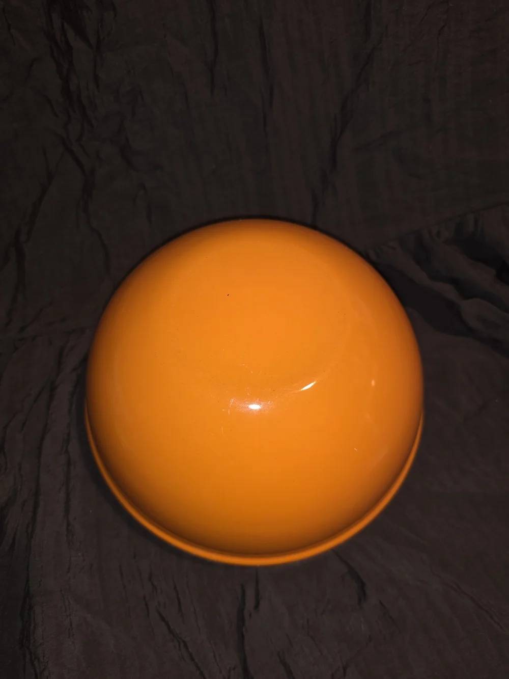 Orange Decorative Mixing Bowl with White Geometric Motif